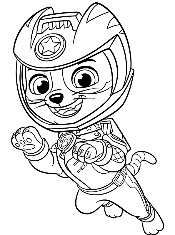 Kids-n-fun.com | Coloring page Paw Patrol Moto Pups wild cat